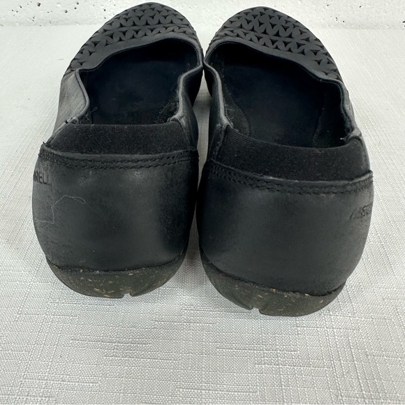 Merrell Women's Size 7.5 Mimix Haze Black Leather Cut Out Slip On Ballet Flats - Picture 6 of 13
